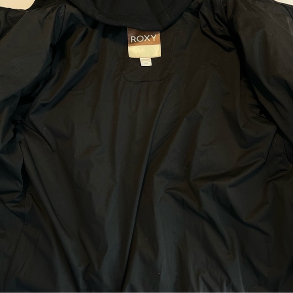 Roxy Carrie Faux Fur Black and White Jacket/Coat, Hooded Women Size Large EUC - Picture 11 of 15